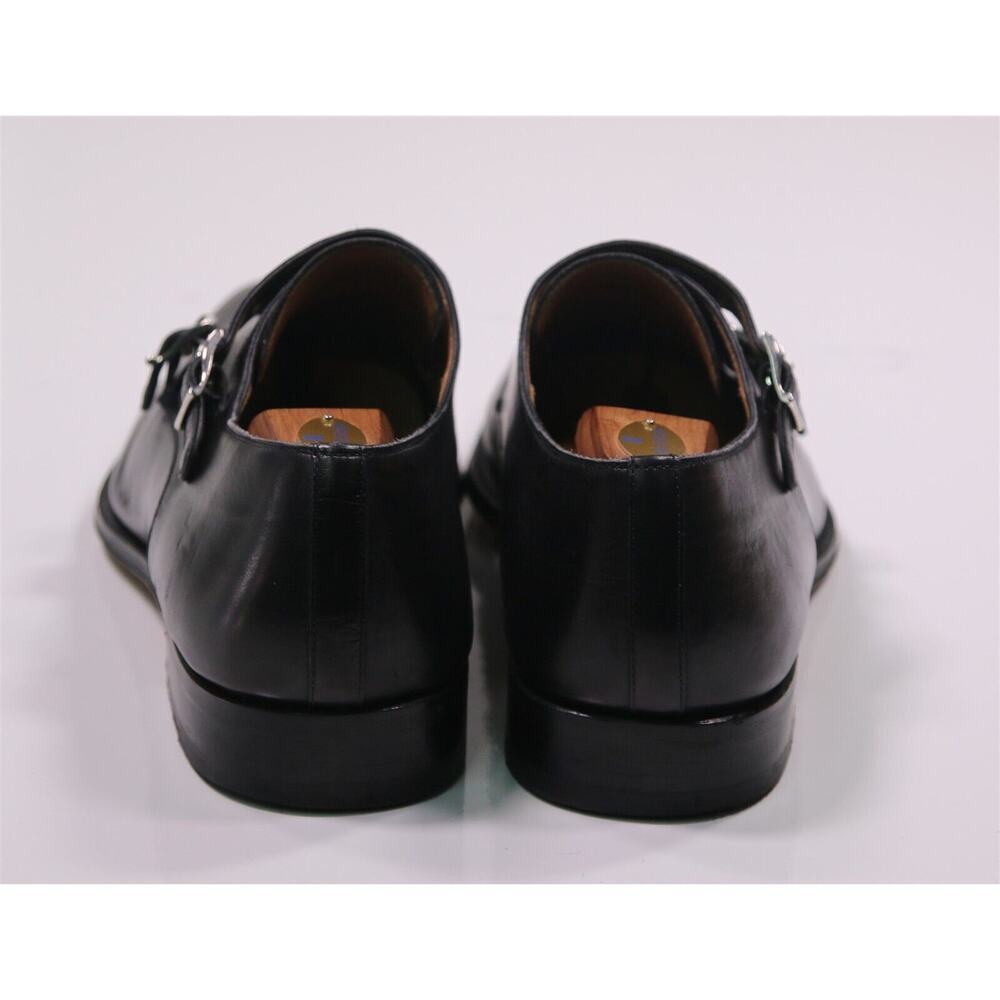 Magnanni Miro Double Monk Strap Black Leather Dress Shoes Men's US 13 - Picture 6 of 11